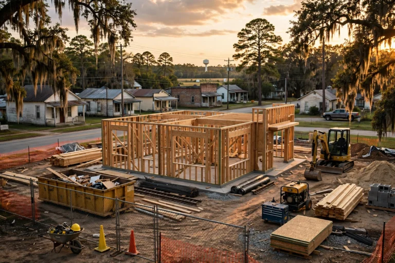 Cook Out Albertville Alabama restaurant under construction in a small Alabama town