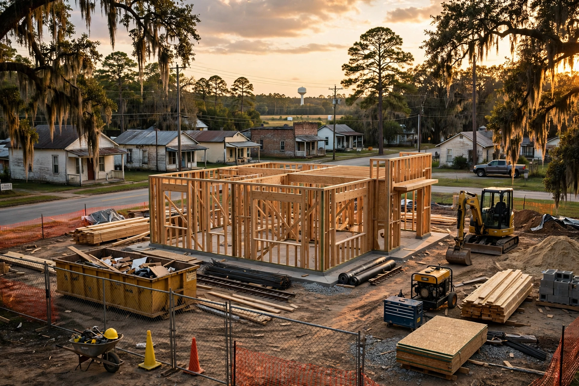 Cook Out Albertville Alabama restaurant under construction in a small Alabama town